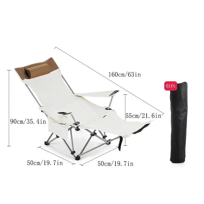 Niceway Foldable Camping Chair - White - 折叠椅