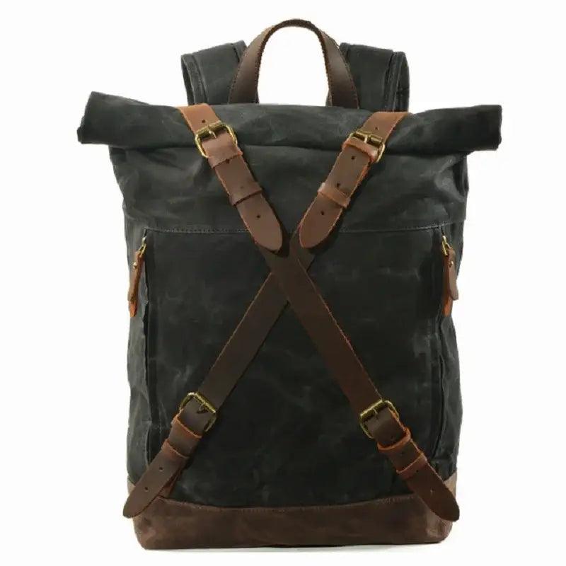 TakeFunGOGOGO Premium Oil Wax Canvas and Leather Backpack TFgogogo backpack backpack brands backpack exchange backpack for men backpack for women backpack wallet backpacker backpacker hk backpacking hiking backpack jansport backpack travel backpack