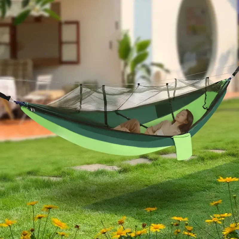 Outdoor Hammock with Mosquito Net - Green - 吊床