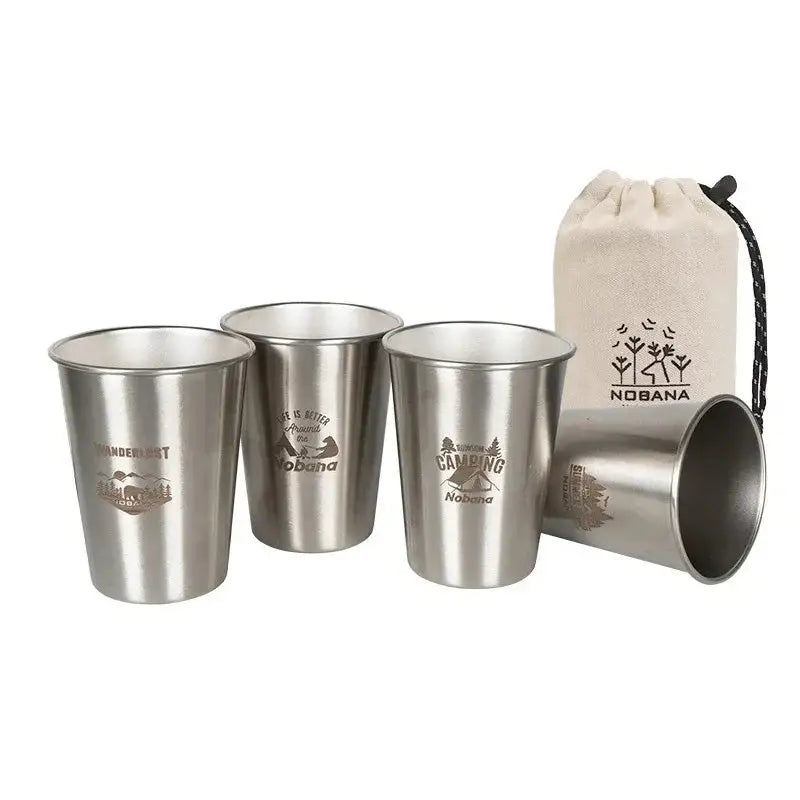 Portable Stainless Steel Cup Set - 杯子