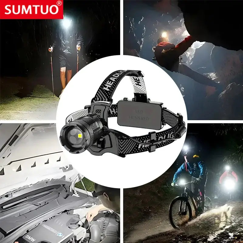 Super Powerful LED/XHP70-4core Headlight