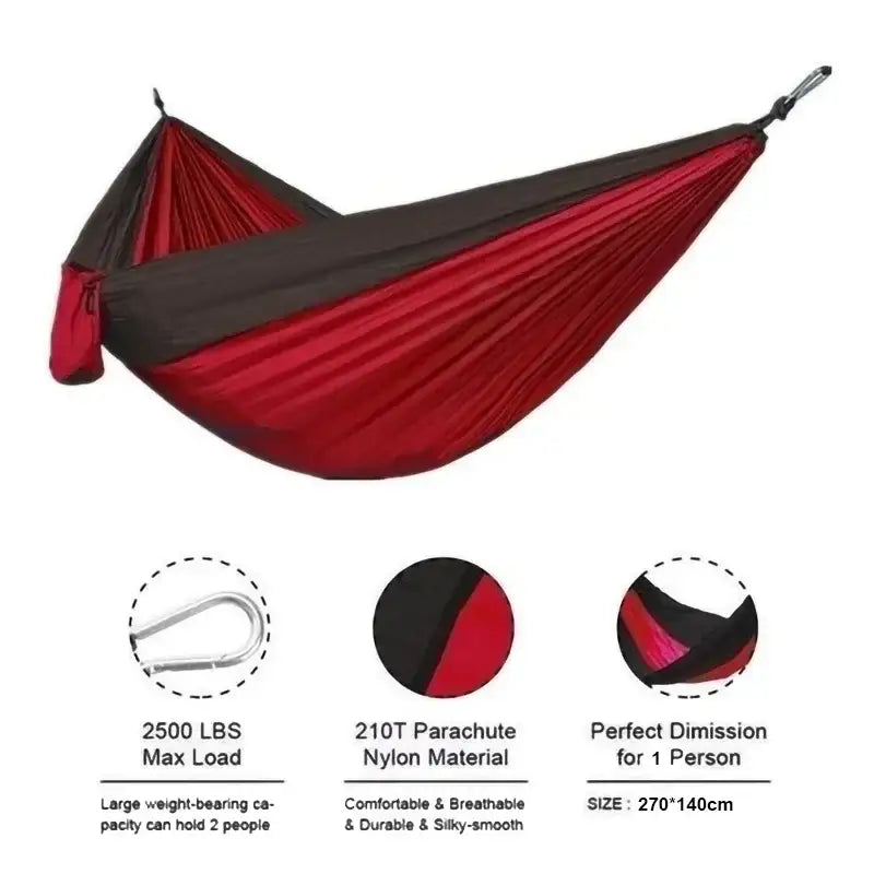 Thickened and Widened 210T Nylon Hammock - 吊床