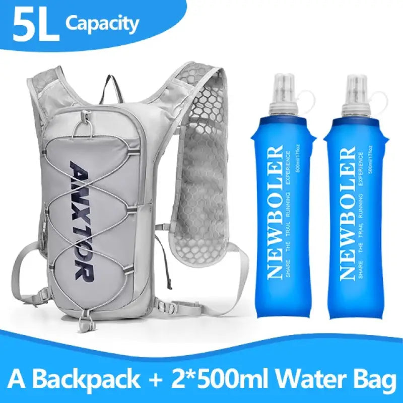 Trail Running Ultra-Light Hydration Vest - Grey and 2pcs500ml - 背包