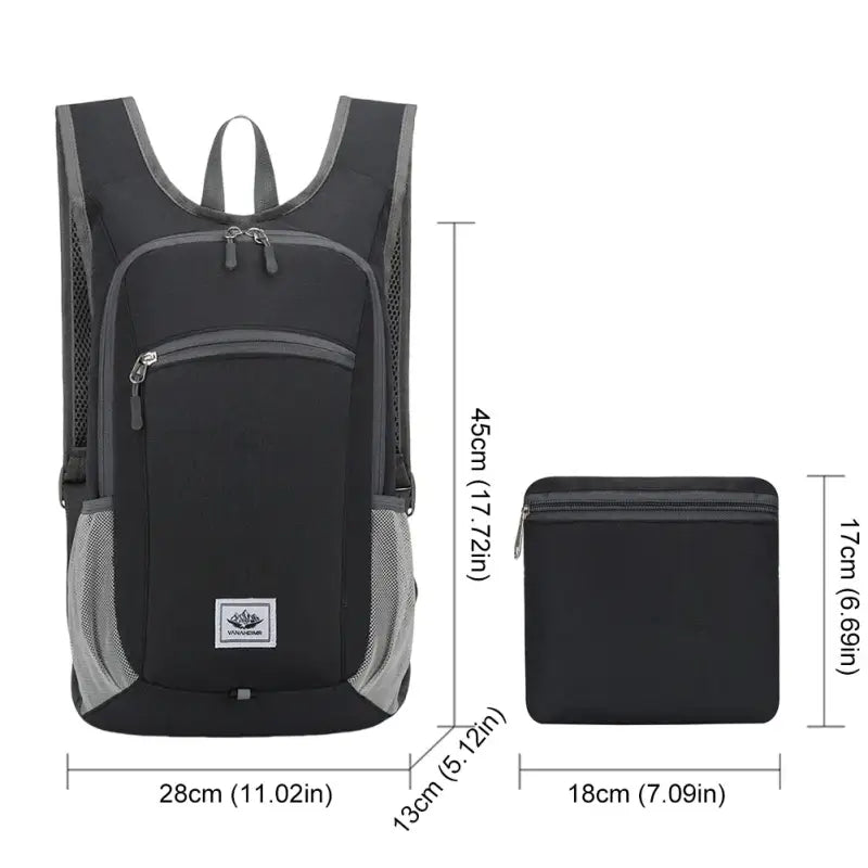 Ultralight 15L Hiking Backpack - Black - 背包