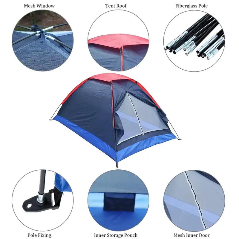 TakeFunGOGOGO Ultralight 2-Person Double-Layer Tent TakeFunGOGOGO beach tent pop up tent tent tent card tent fan tent stakes tentative tentative meaning tentatively