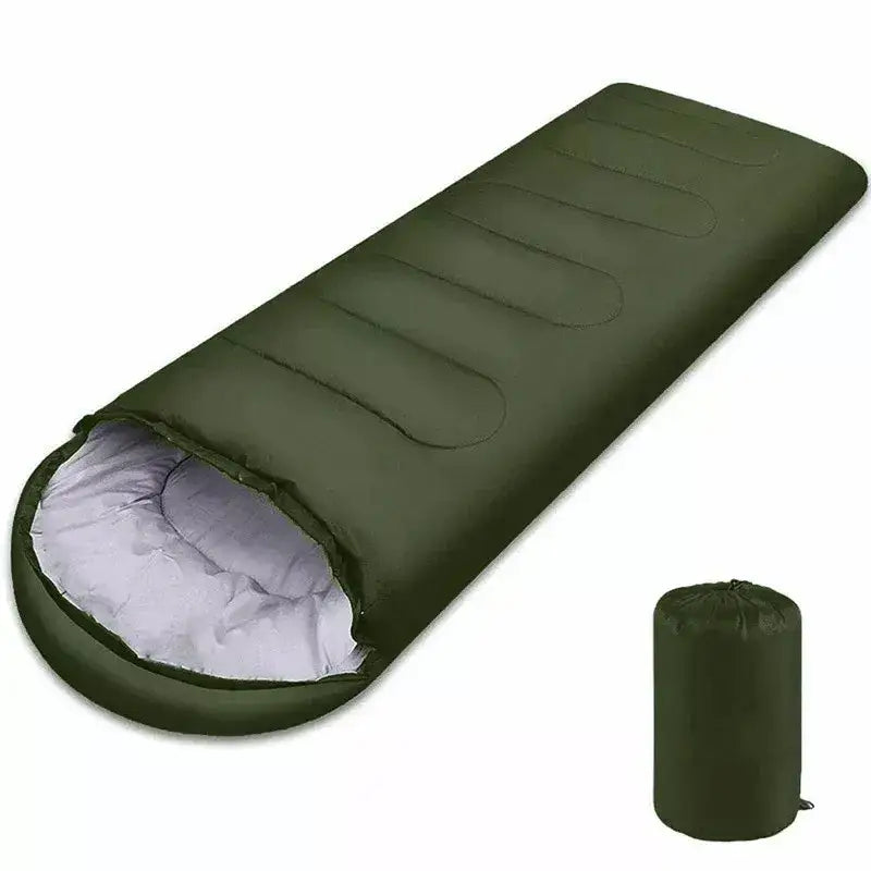 Ultralight Waterproof 4-Season Camping Sleeping Bag - Green - 睡袋