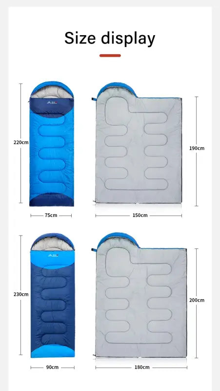 Ultralight Waterproof Winter Warm Envelope Sleeping Bag - 睡袋