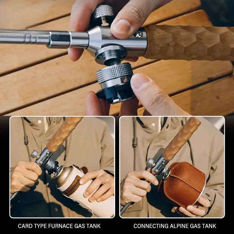 Wood Handle Removable Three-Stage Gas Burner Gun